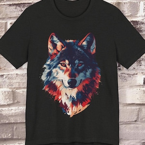Camiseta de lobo, camiseta gráfica de lobo, camiseta unisex de lobo, camiseta para amantes de los animales, camiseta de vida salvaje natural, camiseta única de lobo, camiseta de animal salvaje, camiseta de vida salvaje