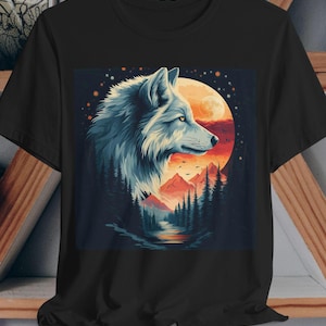 Wolf Design T-Shirt,Wildlife Graphic Tee,Nature Lover Shirt,Outdoor Adventure Apparel,Animal Lover Gift,Unisex Wildlife Shirt,Cool Wolf Tee