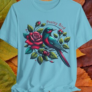 Bird T-Shirt,Nature Lover Tee,Wildlife Shirt,Bird Design Shirt,Birdwatcher Shirt,Short Sleeve Jersey Shirt,Tee For Birds Lover,Bird Apparel