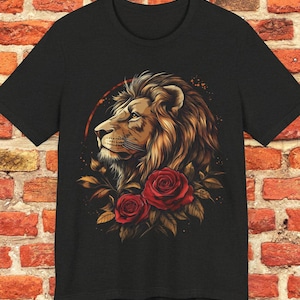 Beautiful Lion Graphic Tee,Artistic Wildlife Design T-Shirt,Lion Design Unisex Shirt,Nature Lover Gift,Wildlife Graphic Tee,Lion Art T-Shirt