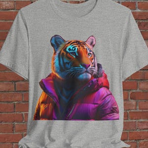 Tiger Design T-Shirt,Beautiful Artistic Wildlife Graphic Tee,Unique T-Shirt,Tiger Graphic Tee,Tiger Lover Shirt,Tiger Art T-Shirt,Tiger Tee