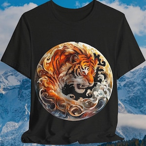 Tiger Art T-Shirt,Wildlife Graphic Tee,Jungle Animal Shirt,Wildlife Lover Gift,Tiger Design T-Shirt,Unisex Tiger Shirt,Wild Animal T-Shirt