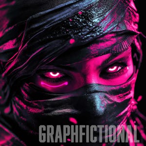 Neon Ninja Ink AI Wall Art Pt. 2 | ai wall art | digital print | ai art | wall art printable | wall art poster