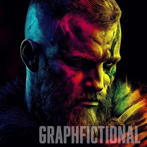 Neon Viking Ink AI Wall Art Pt. 4 | ai wall art | digital print | ai art | wall art printable | wall art poster