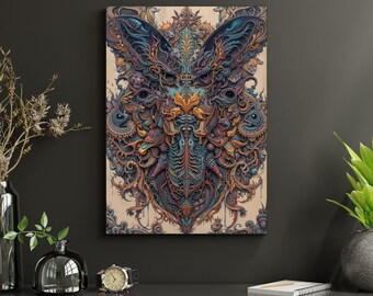 Psychedelic Nature Art Print, Instant Download Wall Decor, Vibrant Digital Poster, Trippy AI Artwork