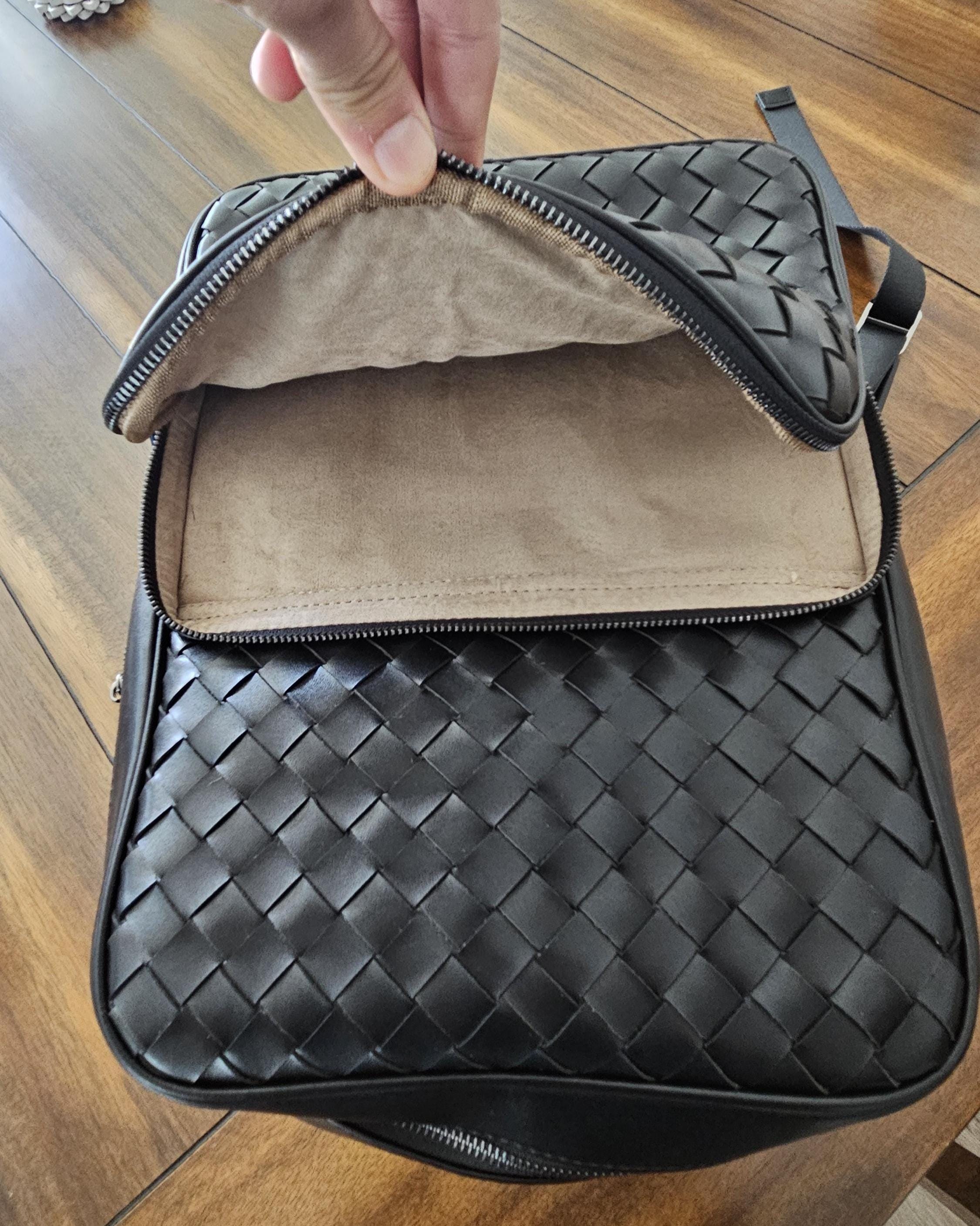 Premium Woven Vegan Leather Backpack - Etsy display picture 1