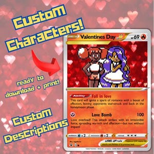 バレンタインギフトポケモンカード、カスタムスタイル、バレンタインギフトとしてのポケモンカード、オリジナルアニバーサリーカード、デジタルポケモンカード