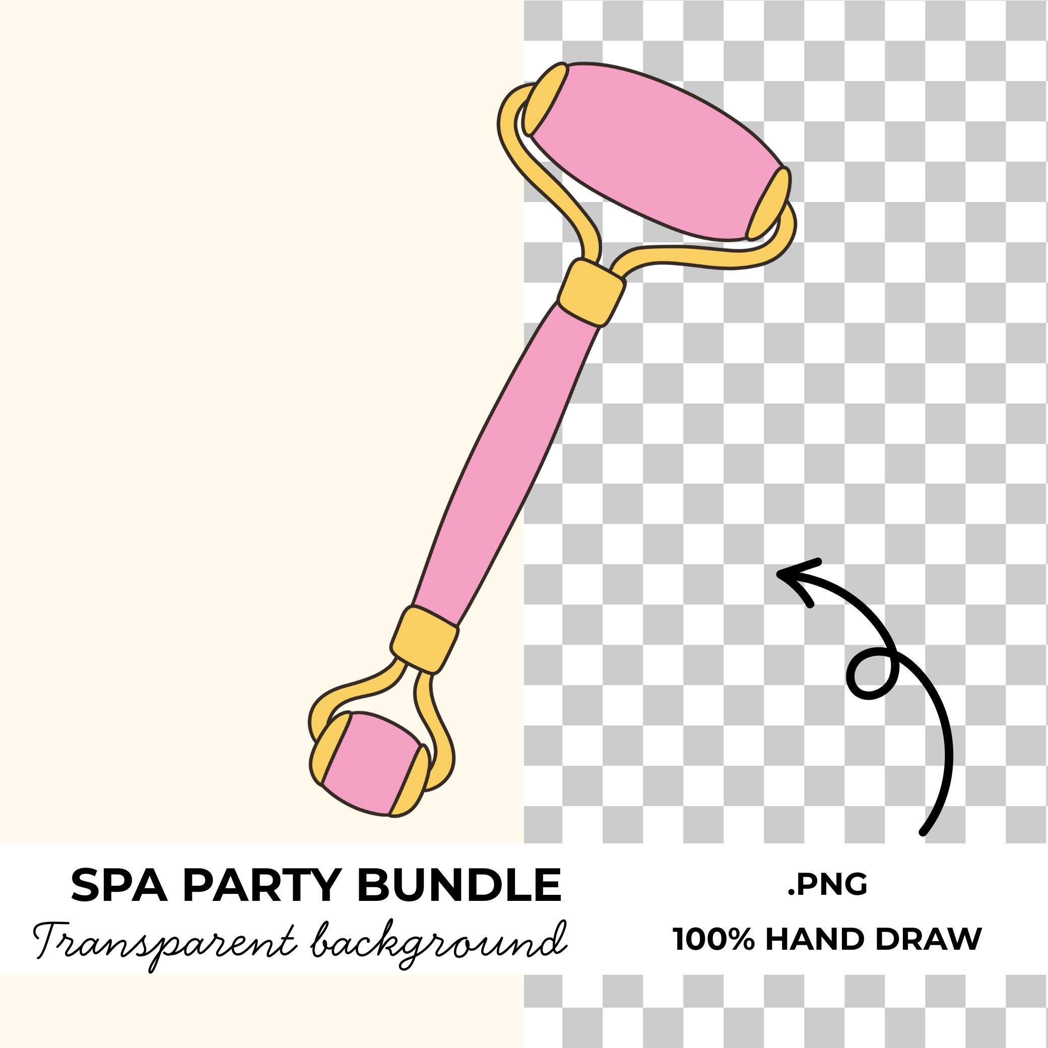 Spa Party Clipart Bundle | Cute Pamper Clipart | Pink Girls PNG ...