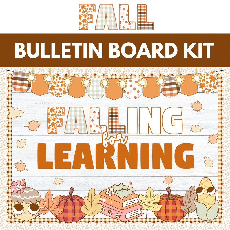 Fall Healthy Habits Bulletin Board Kit Groovy Autumn Classroom Decor ...
