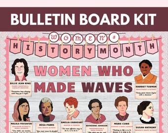 Women's History Month Bulletin Board Kit, March Classroom Decor (Digital Download)