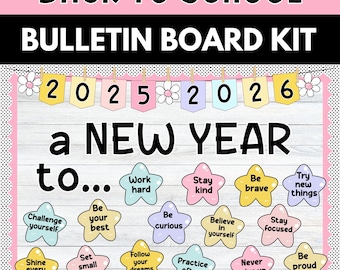 Growth Mindset Bulletin Board Kit, Pastel Classroom Decor, Social Emotional Learning (Printable)