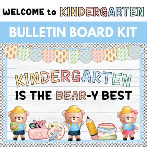 Back to School Bulletin Board Kindergarten, Pastel Bulletin Board, Welcome to Kindergarten Bulletin Board, Watercolor Classroom Decor