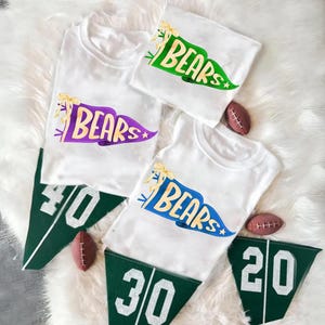 Custom Watercolor Pennant Flag Mascot Shirt, Personalized Football Mom Shirt, Sports Team Spirit Tshirt, Cheer team School Spirit Shirt