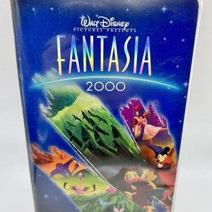 Disney FANTASIA 2000, VHS, con libretto di musica classica, Topolino, musical d'animazione, film per famiglie,