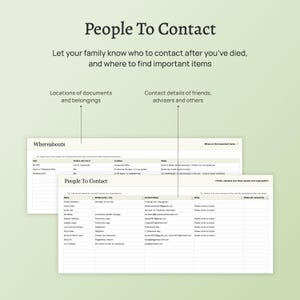 End of life planner – the Before Death Spreadsheet. Plan for your death. Estate planning template. Financial summary, accounts, assets, debts, belongings, healthcare wishes, instructions for your executors and family. Excel version.