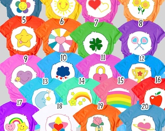 Care Bears Group Halloween Costume Soft T-Shirt, Matching Family Costume Tee, Bears Party Shirt for Friends, Halloween Friends Costume Shirt