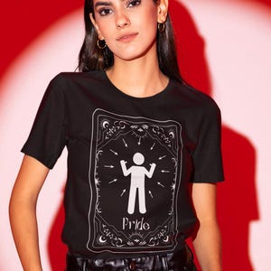 T-shirt de carte de tarot de fierté | -shirt des sept péchés capitaux | T-shirt gothique occulte | Chemise esthétique sombre