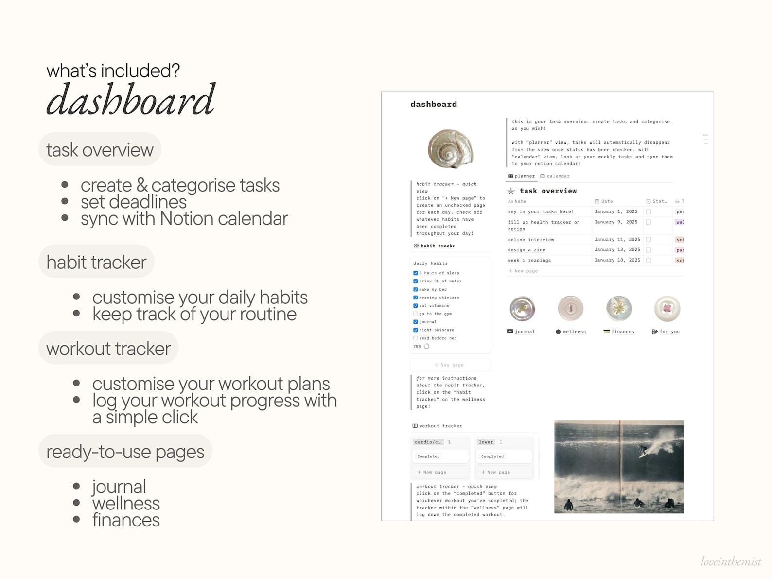 It Girl Vision Board & Planner 2026 | Notion Template (digital) - Etsy