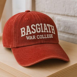 Basgiath War College Embroidered Washed Hat, Fourth Wing Embroidered Hat, Xaden Riorson, Dragon Rider Hat, Romantasy Reader Bookish Gift Cap