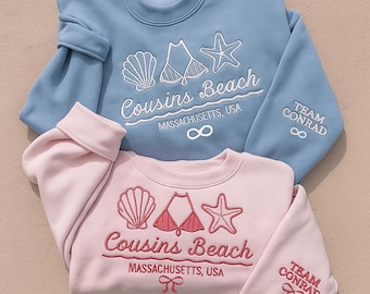 Cousins Beach Embroidered Sweatshirt: Summer Vibes Bookish Merch