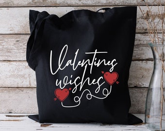 Valentines Wishes Tote Bag, Bridal Shower Party Tote Bag, Valentine Tote Bag,  Wedding Tote Bag, Teacher Tote Bag
