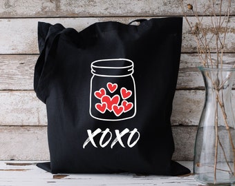 XOXO Valentine Tote Bag, Bridal Shower Party Tote Bag, Valentine Tote Bag,  Wedding Tote Bag, Teacher Tote Bag