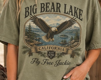 Big Bear Lake Jackie Eagle Shirt, Fly Free Jackie Memorial Tee, California Bald Eagle Graphic Shirt, Big Bear Wildlife Tribute Gift