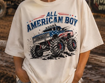 Red White and Farmed Graphic T-Shirt, Patriotic Tractor Cotton Tee, American Farmer 4th of July Shirt