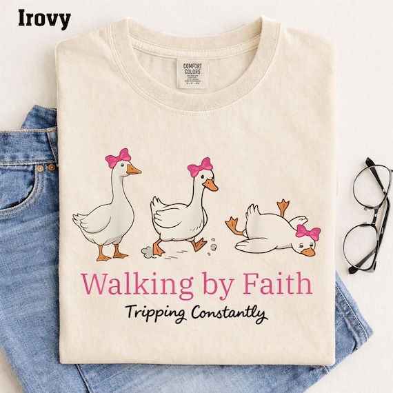 Christian Goose Shirt Funny Faith Tee, Bible Humor Shirt, Religious Goose T Shirt, Christian Women Gift, Church Graphic Tee