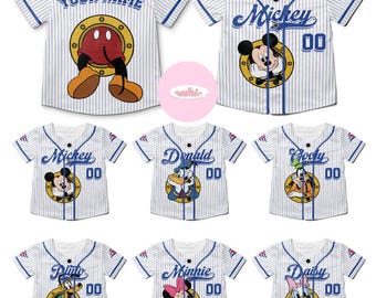 Personalized Disney Cruise Baseball Jersey, Mickey and Friends Disney Family Cruise Vacation 2025, Disney Trip Kid Youth Adult Baseball Team