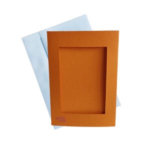 10xORANGE Three Fold Aperture Cards for Cross Stitch, 4.13x5.90 In with RECTANGLE window 2.75x4.13 in , Cross Stitch Cards, Birthday card