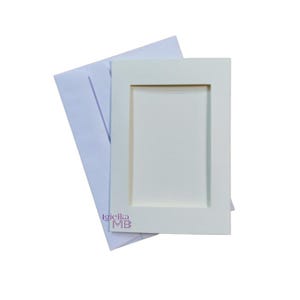 10xWANILLA Three Fold Aperture Cards for Cross Stitch, 4.13x5.90 In with RECTANGLE window 2.75x4.13 in , Cross Stitch Cards, Birthday card