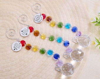 Rainbow Bridge Pet, Sun Catcher, Pet Memorial Gifts, Personalized Name, Dog,Cat,Pet Remembrance Gifts, Dog Sympathy Gift, Pet Grave Markers