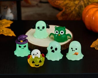 Süßer Halloween-Geist-Set, Geisterfigur, im Dunkeln leuchten Haustier-Geist 3d-Halloween-Geist
