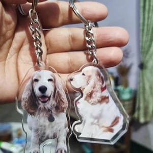 Personalized Pet Photo Keychain, Custom Cat Keychain,Dog Keychain, Pet Loss Gift, Dog Mom Gift, Pet Memorial Gift, Puppy Keychain for friend