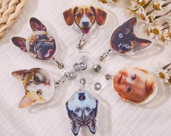 Porta credencial personalizado divertido, porta credencial para perro, porta credencial para gato, porta credencial para enfermera, porta credencial navideño, porta credencial retráctil, porta credencial de identificación