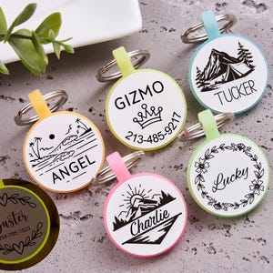 Gepersonaliseerde siliconen hondenpenning, stille hondenpenning,geluidloze hondenpenning ronde vorm,Aangepaste geluidloze huisdier-id-tag,Gegraveerd hondenpenning huisdier/hond/kat,,