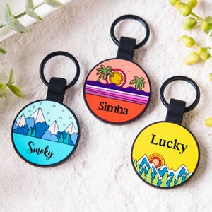 Gepersonaliseerde geluidloze hondenpenning, siliconen hondenpenning, Silent Dog Pet Tag,Ronde vorm,Aangepast geluidloos huisdier ID-tag,Gegraveerd huisdier/hond/kat tag,Gegraveerd huisdier/hond/kat tag