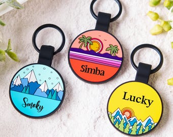 Personalized Soundless Dog Tag, Silicone Dog Tag,Silent Dog Pet Tag,Round Shape,Custom Soundless Pet ID Tag,Engraved Pet/Dog/Cat Tag Dog Tag