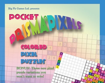 Pocket PrismaPixels, Colored Pixel Puzzles - Book with over 50 original logic puzzles