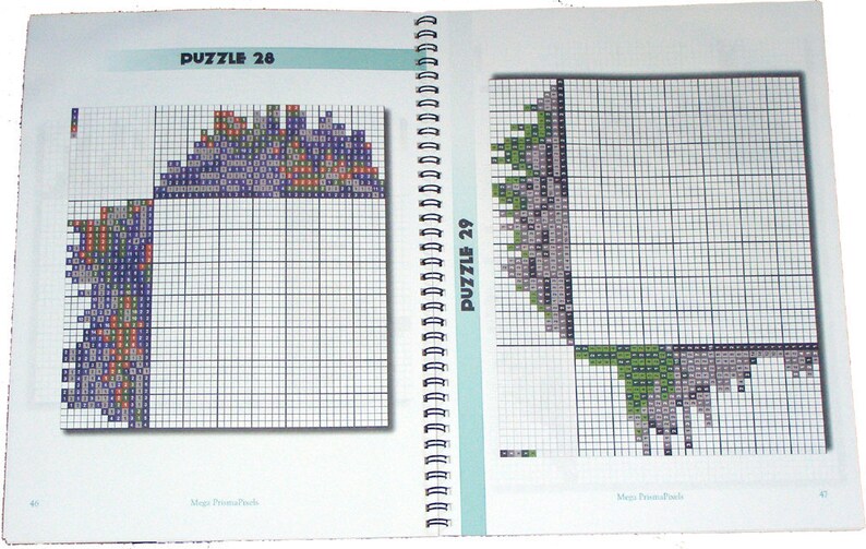 Mega PrismaPixels, Colored Pixel Puzzles Book with over 50 original logic puzzles image 3