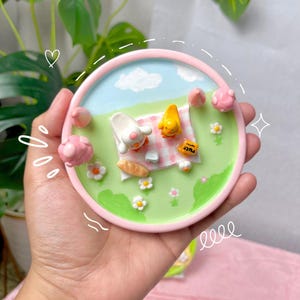Handmade trinket dishes | Kawai Dishes Miniature | cute kawai decoration | Unique Jewelry Tray | cute clay jewelry | Jewelry Dis