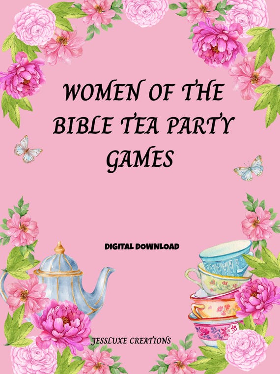 Women of the Bible Trivia Game: Christian Printable Quiz (PDF Download) Tea Party Games