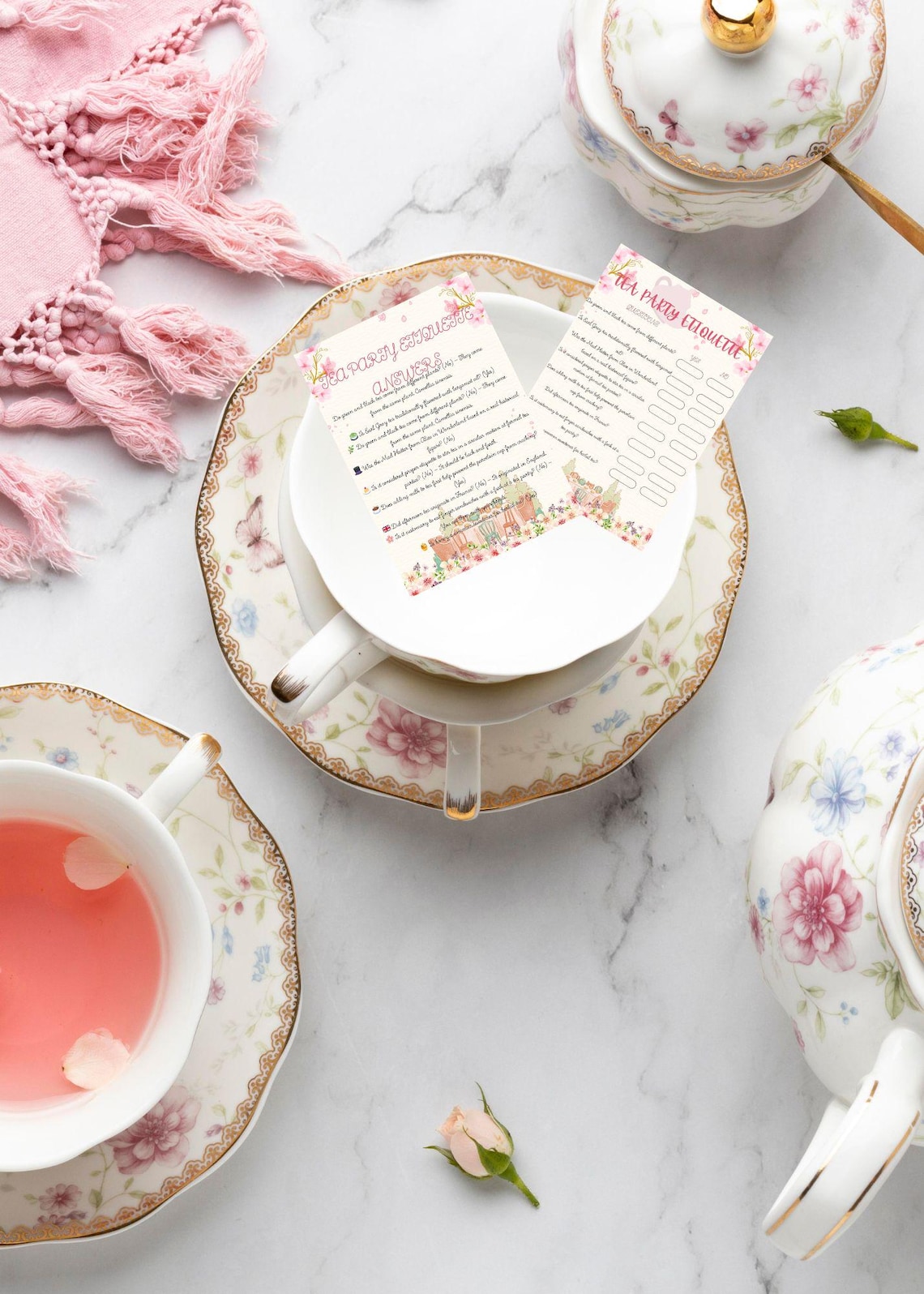 Tea Party Etiquette Printable Game High Tea Printable Bridal Shower ...