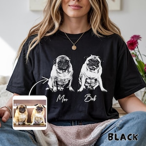 Custom Pet Shirt Pet Photo + Name Custom Dog Shirt Personalized Dog Shirt Custom Dog T Shirts for Humans Custom Cat Shirt T-Shirts