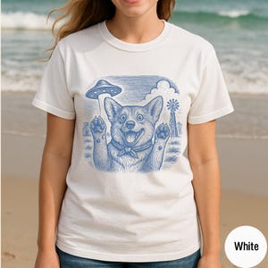 Corgi Shirt, Corgi Vintage Shirt UFO Western Shirt, Retro T-Shirt, Cowboy TShirt, Wild West, Dogful DogMom, Dogfulness Corgeek
