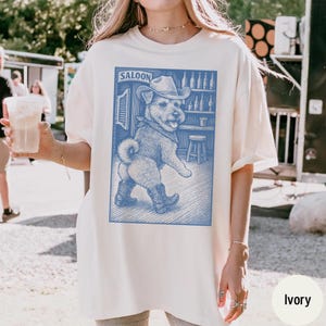 Schnauzer Shirt, Schnauzer Vintage Shirt, Western Shirt, Retro T-Shirt, Cowboy TShirt, Wild West, Dogful DogMom, Dogfulness Shirting