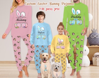 Personalized Easter Bunny Family Pajamas: Custom Matching PJs
