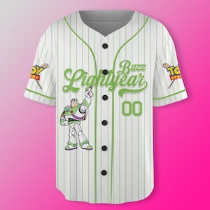 Custom Toy Story Buzz Lightyear Baseball Jersey for Kids Youth Adults Personalized Disney Shirt Pixar Gift Family Matching