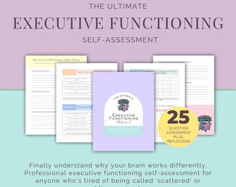 Executive Functioning Self-Assessment | Understand How Your Brain Works | Professionally Created | ADHD-Friendly Tools | PDF Download